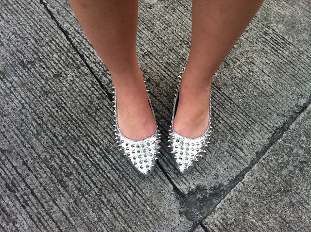 Silver Studded Flats from Hong Kong