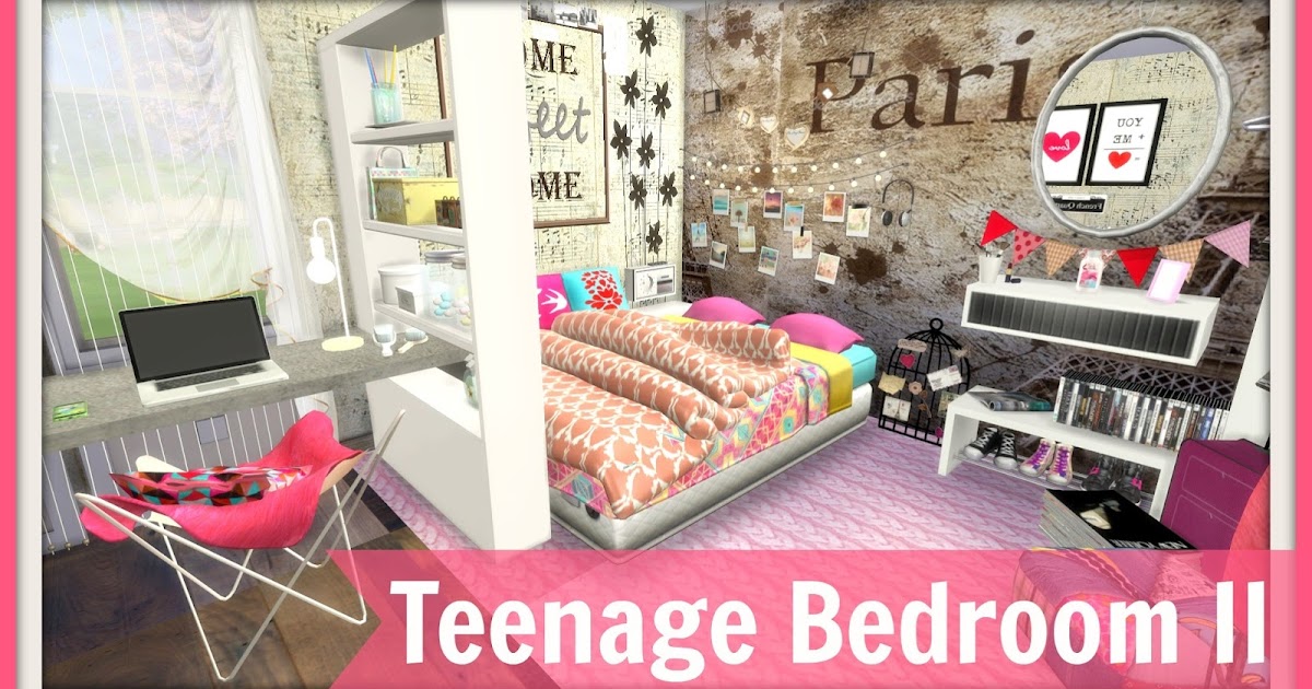  Sims  4  Teenage Bedroom II Dinha