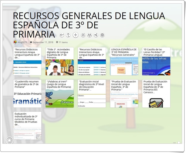 "11 RECURSOS GENERALES DE LENGUA ESPAÑOLA DE 3º DE PRIMARIA"