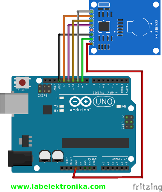 Wiring RFID RC522 Menggunakan Arduino