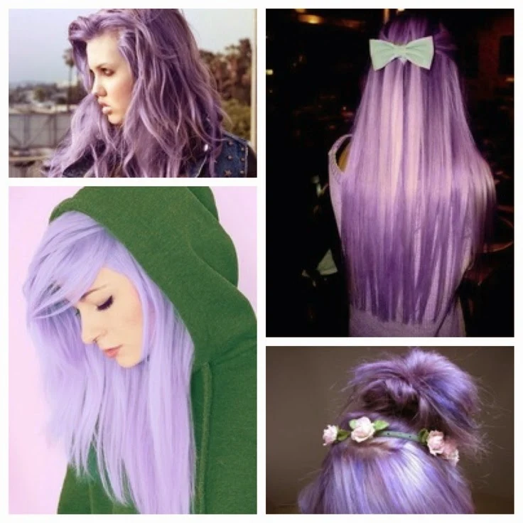 Light purple hair, lavender hair, lilac hair