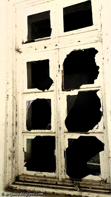 abandoned building broken window