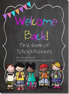 Welcome Back Pack Activities