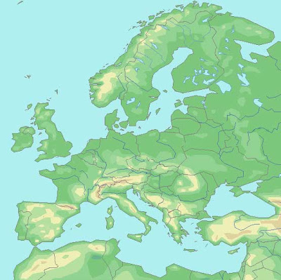 Karte von Europa Region