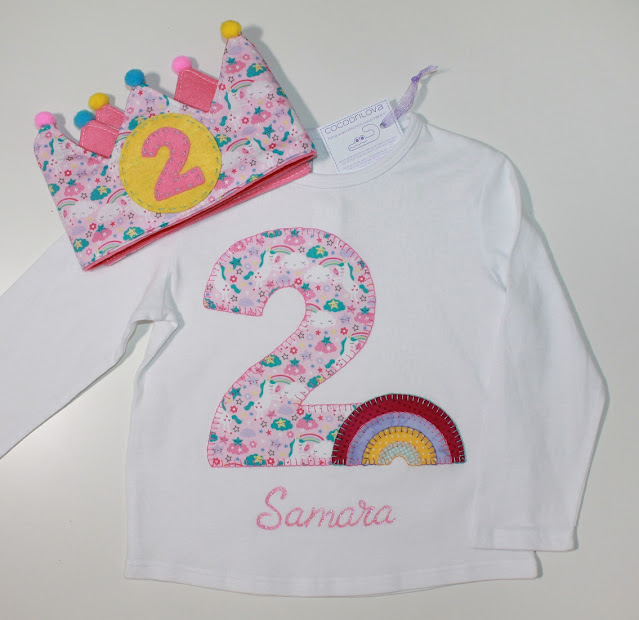 conjunto cumpleaños arcoiris unicornio