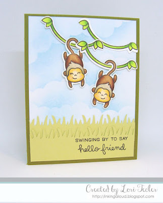 Swinging By card-designed by Lori Tecler/Inking Aloud-stamps and dies from Lawn Fawn