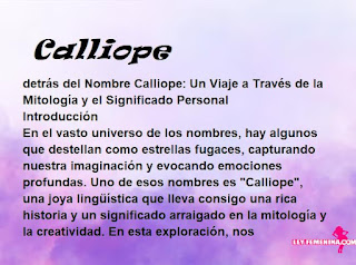 significado del nombre Calliope