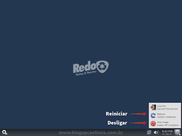 Desligar ou reiniciar o computador