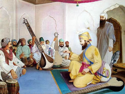 guru gobind singh ji with raagi