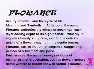 ▷ meaning of the name FLORANCE (✔)