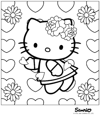  Kitty Coloring Sheets on Valentine Coloring Pages Hellokitty