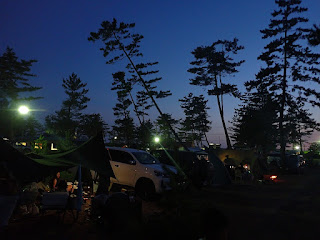 大島キャンプ場　夜の散歩