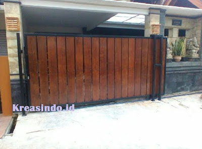 Harga Pintu  Pagar Besi  Kombinasi Kayu  dan Pintu  Pagar Besi  