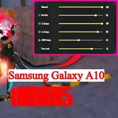 أفضل إعدادات الحساسية و الهيدشوت فري فاير على هاتف سامسونج Samsung A10