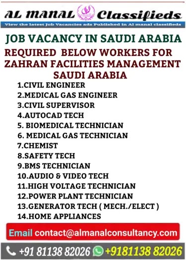 JOB VACANCIES IN SAUDI ARABIA - 2024 MARCH