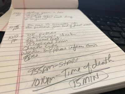 Notes from a reporter's notebook. Greg Angel, witness to an execution.