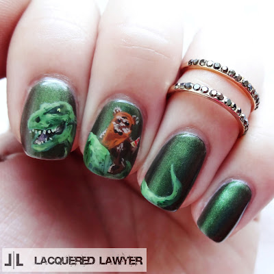 Ewok Pizza Dinosaur Nails