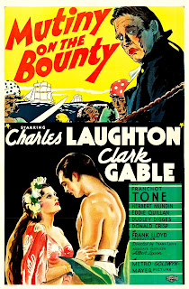 MUTINY ON THE BOUNTY. Cartel One Sheet: 69 x 104 cms. Estados Unidos. REBELIÓN A BORDO / LA TRAGEDIA DE LA BOUNTY. Mutiny on the Bounty. 1935. Estados Unidos. Dirección: Frank Lloyd. Reparto: Charles Laughton, Clark Gable, Franchot Tone, Herbert Mundin, Eddie Quillan, Dudley Digges, Donald Crisp, Henry Stephenson, Francis Lister, Spring Byington, Mamo Clark, Movita, Byron Russell, Percy Waram, David Torrence, John Harrington, Douglas Walton, Ian Wolfe, DeWitt Jennings, Marion Clayton Anderson, Alec Craig, Ivan Simpson, Vernon Downing, Bill Bambridge, David Niven, Mary Gordon.