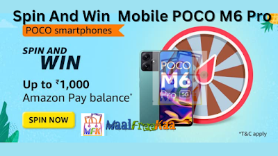 Spin And Win Mobile POCO M6 Pro Smartphone