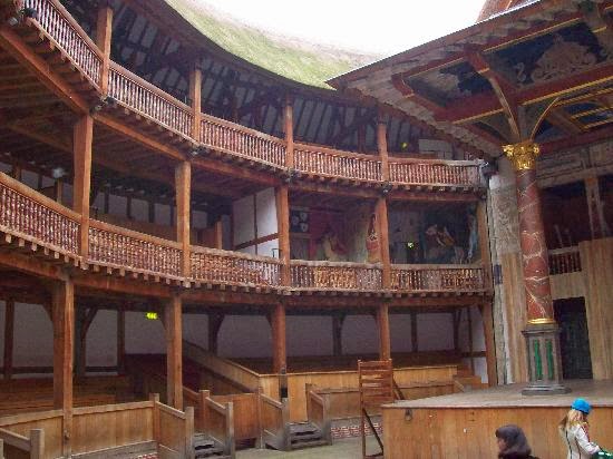 Interior del Teatro Shakespeare en Londres, Inglaterra