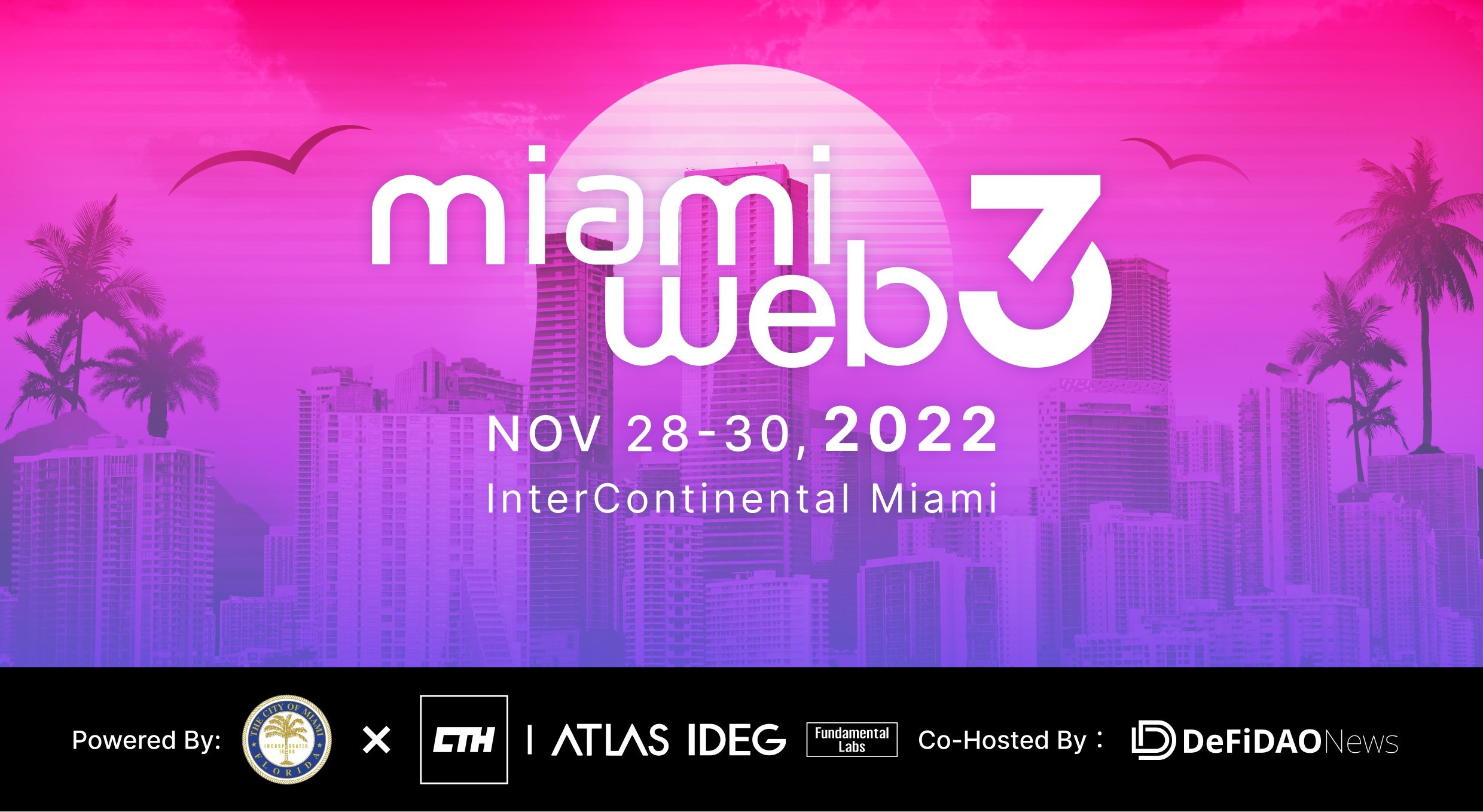 Major Institutional Crypto Summit MiamiWeb3 Slated for November