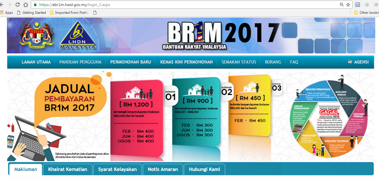 Tempoh Permohonan BR1M 2017 Dilanjutkan Sehingga 13 
