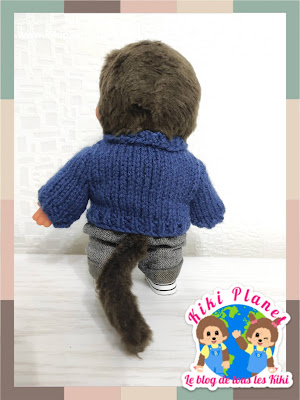 kiki monchhichi handmade fait main noël pull