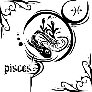 piscess zodiac symbol tattoos design