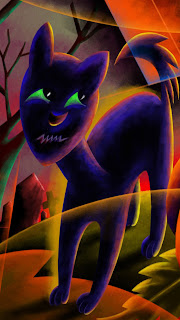 Halloween Cat Monster iPhone 5 Wallpapers