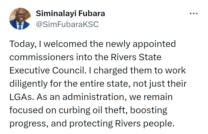 Rivers State LG Election 2024: Governor Fubara inaugurate judicial panel to investigate 'vi*lence, ars*n & destruction perpetrated at some LGA headquarters'