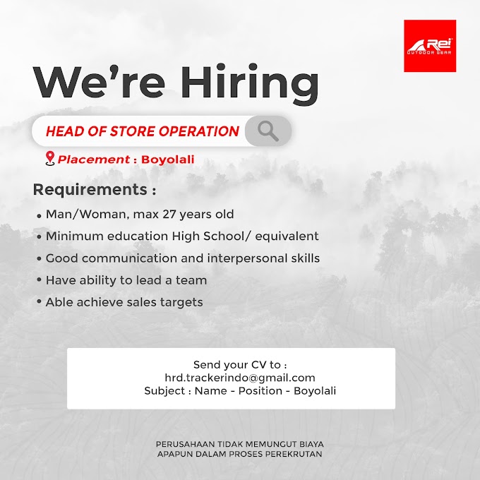 LOKER HEAD STORE OPERATION DI AREI