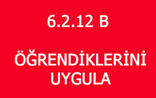 6.2.12 B ÖĞRENDİKLERİNİ UYGULA