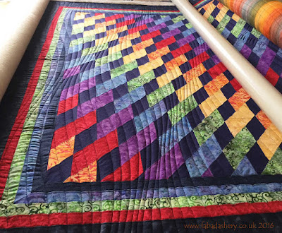"Rainbow" quilt made by Rosemary, quilted by Frances Meredith 
