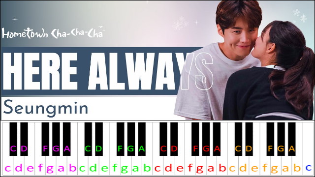 Here Always by Seungmin (Stray Kids) Piano / Keyboard Easy Letter Notes for Beginners