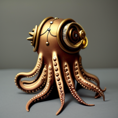Steampunk Octopus Statue Miniature 3D amazingwallpapersa blogspot com (48)