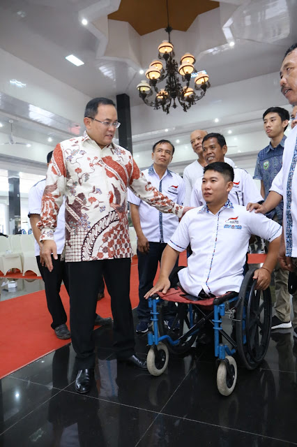 Muba Bergerak peduli sesama Dinsos Muba Sebar Alat Bantu Penyandang Disabilitas