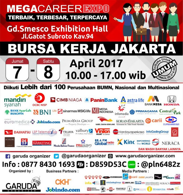 [7-8 April 2017] Mega Career Expo Jakarta - Info jadwal 