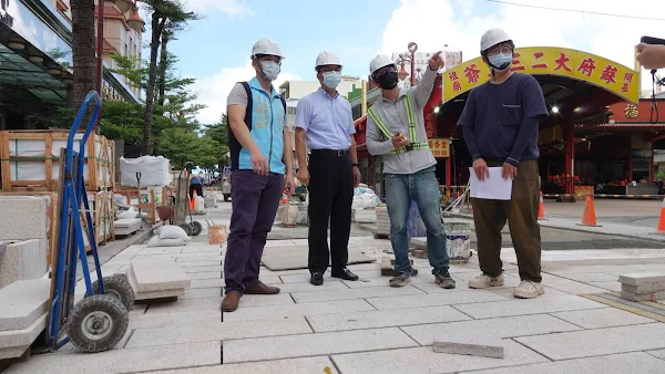 鹿港天后宮香客大樓前地坪景觀修繕 期能煥然一新迎客