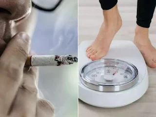 Smoking makes you gain weight and that is unhealthy.