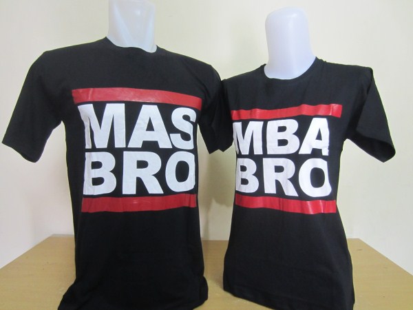 model kaos couple mas mba bro hitam