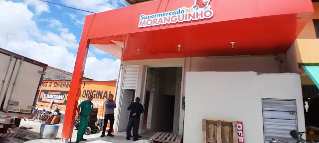 Fachada do Supermercado Moranguinho em Pindoretama, Ceará. | Foto: Nogueira Filho/arquivo pessoal
