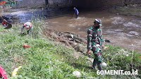 Pembersihan di Sungai Cikapundung, Satgas Sektor 22 Sub 06 Angkat Sampah 360 Kg