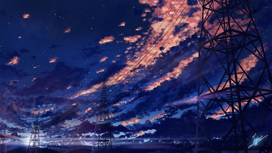 Sky Clouds Sunrise Scenery Anime 8k Wallpaper 142