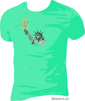 Lady Liberty  Disc Golf Shirt Brust