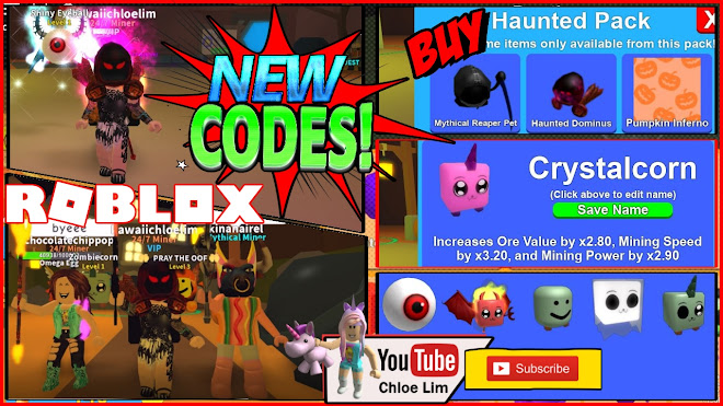 Roblox Mining Simulator Gameplay Halloween 5 New Codes - 