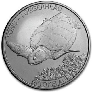 Черепаха Логгерхэд 1 унция серебра Токелау 2019