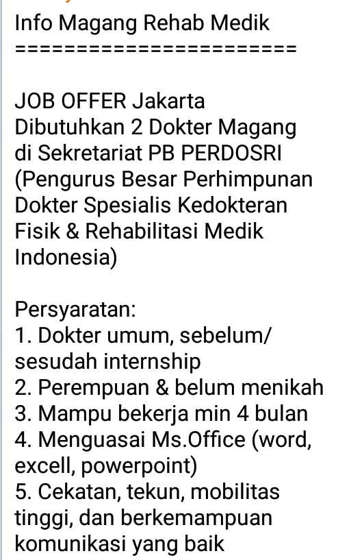 Terkini Gaji Dokter Rehabilitasi Medik