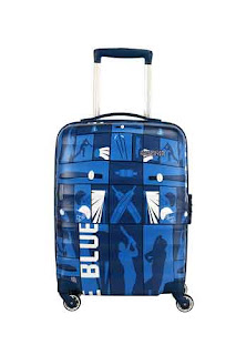 American Tourister Play4blue Polycarbonate 55 cms Blue Hardsided Cabin Luggage