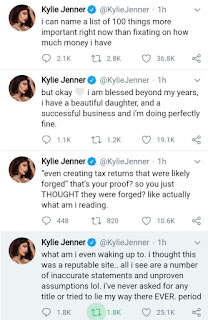 Kylie Jenner's rant on Forbes claiming she's forming web of lies and she's not a Billionaire