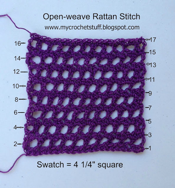 Crochet rattan stitch